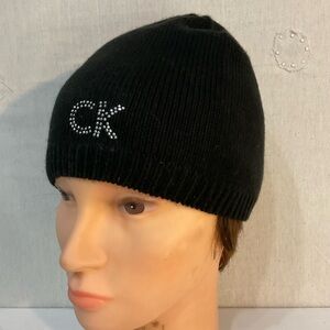 Calvin Klein Black Knit Hat/Beanie one size